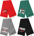 Hosuly Embroidered Golf Towels Set - Perfect Golfbag Companion!