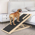 Dog Ramp for Couch Bed or Car - 44in Adjustable Wooden Pet Stairs