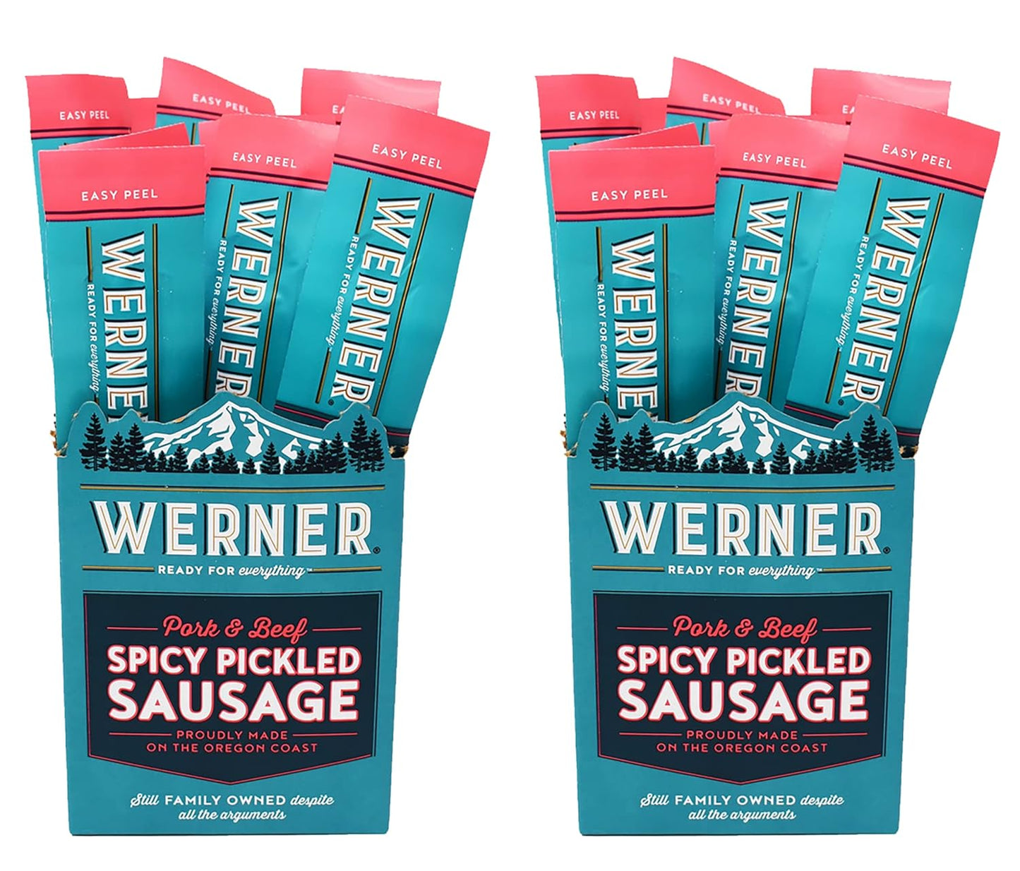 Werner Spicy Pickled Sausage Pack of 24 for Meat Lovers