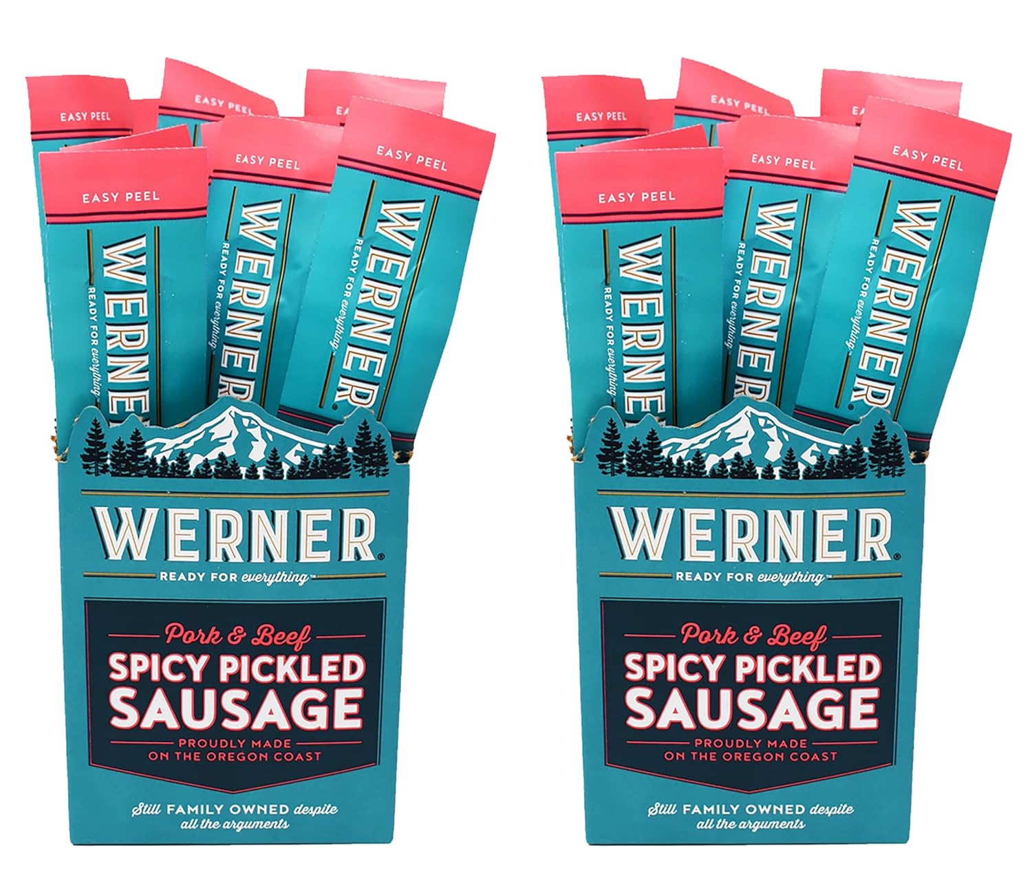 Werner Spicy Pickled Sausage Pack of 24 for Meat Lovers