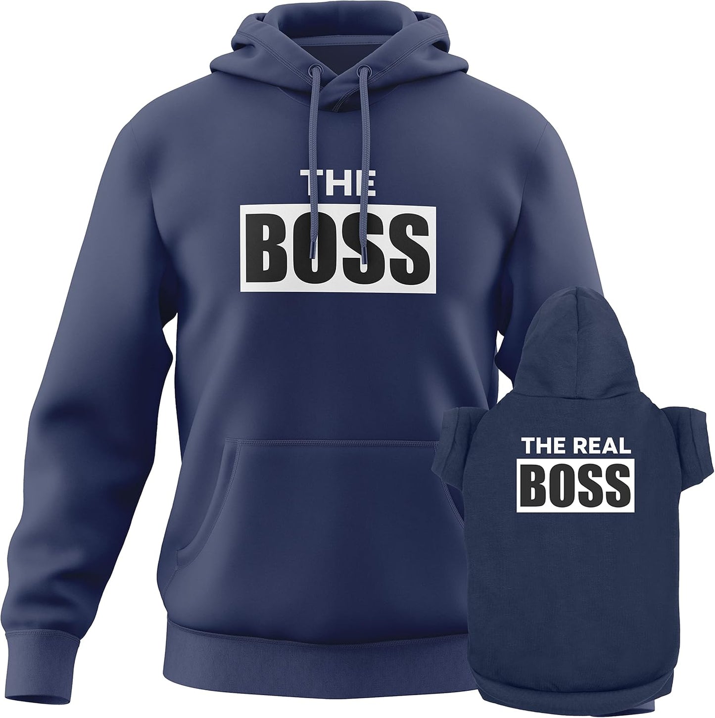 Matching Hoodies for Dogs and Humans - The Real Boss Set