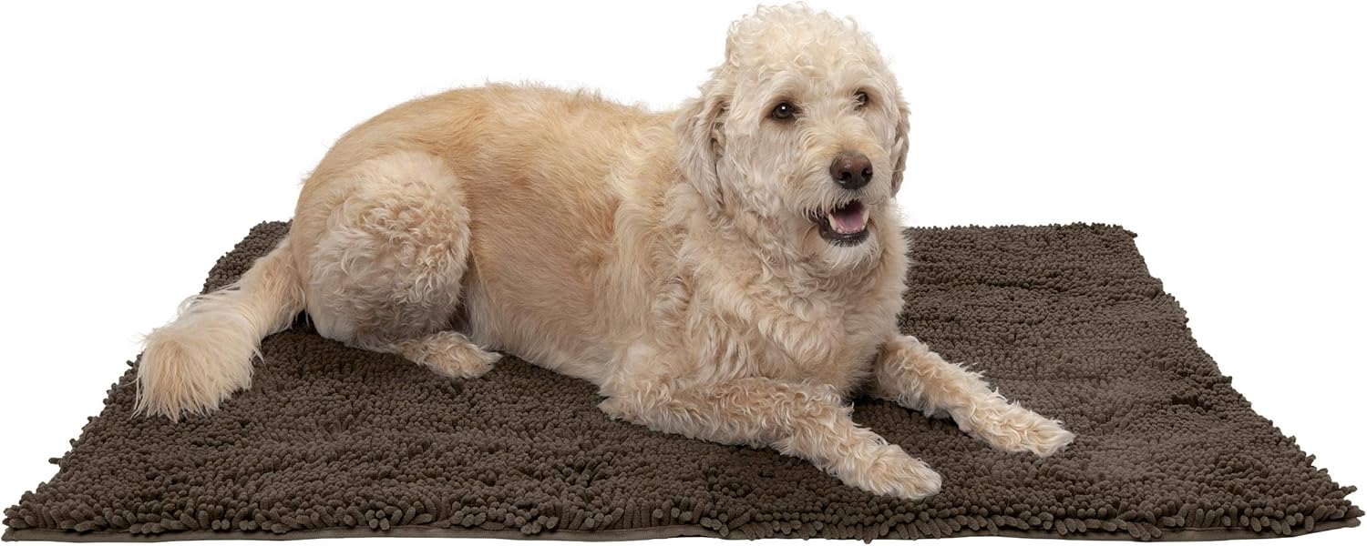 Furhaven 44in x 35in Highly Absorbent Dog Door Mat for Muddy Paws