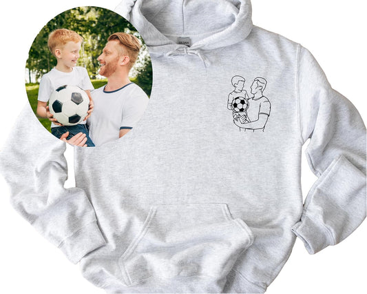 Personalized Dad Portrait Hoodie - Merrvey
