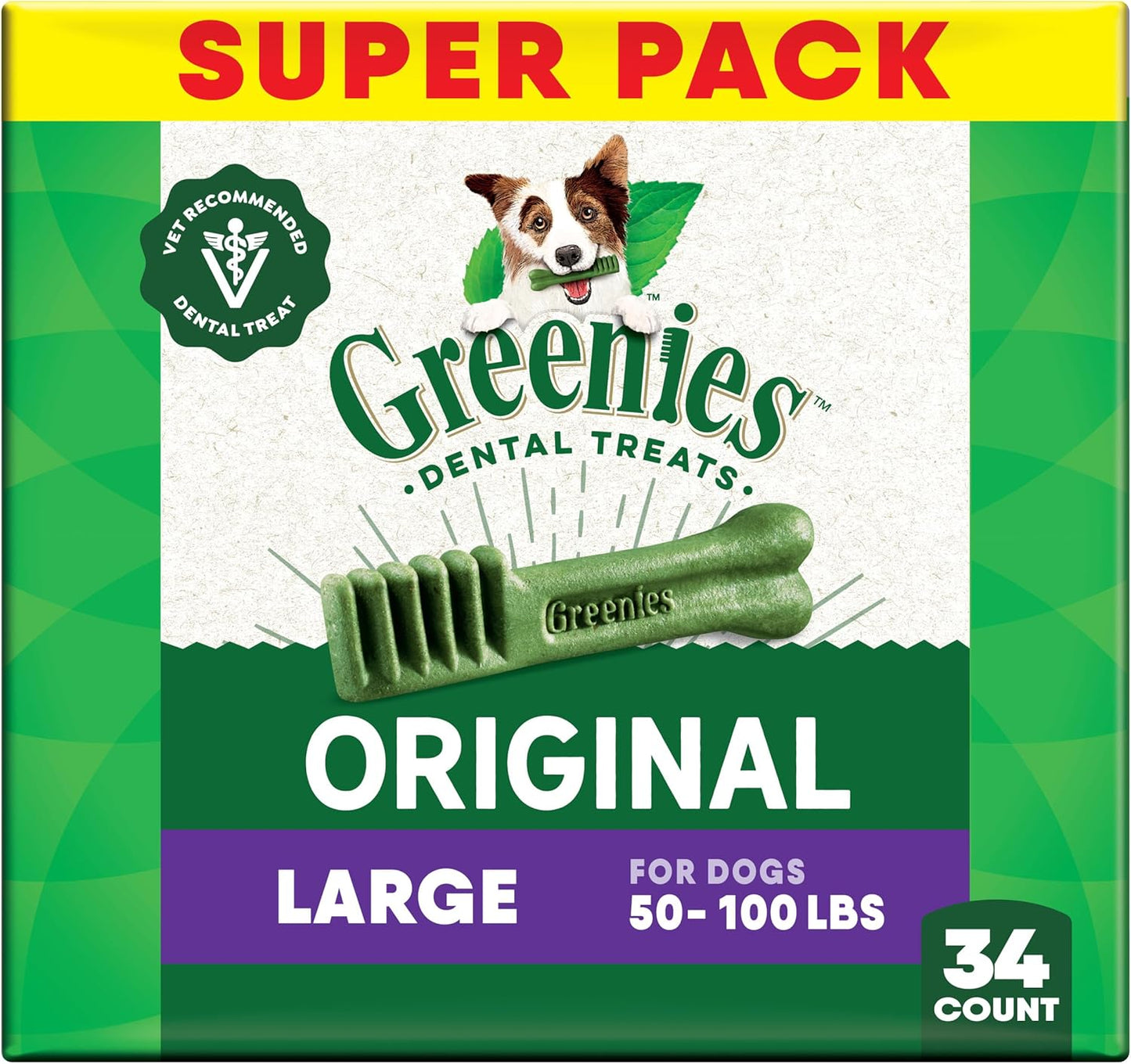 Greenies Natural Dental Dog Treats for Daily Oral Care 54 oz