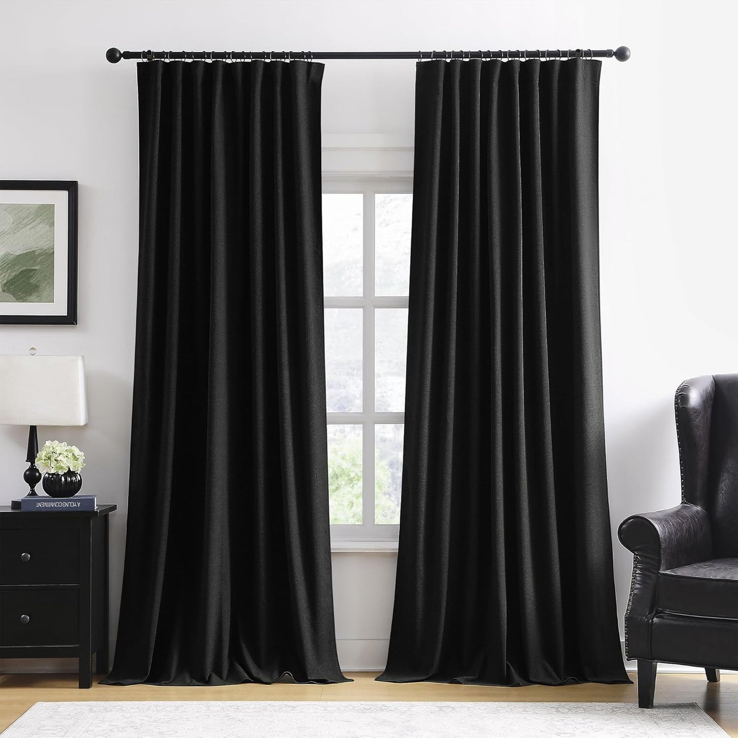 RAIN CITY Blackout Curtains 100 Inches Long for Elegant Homes