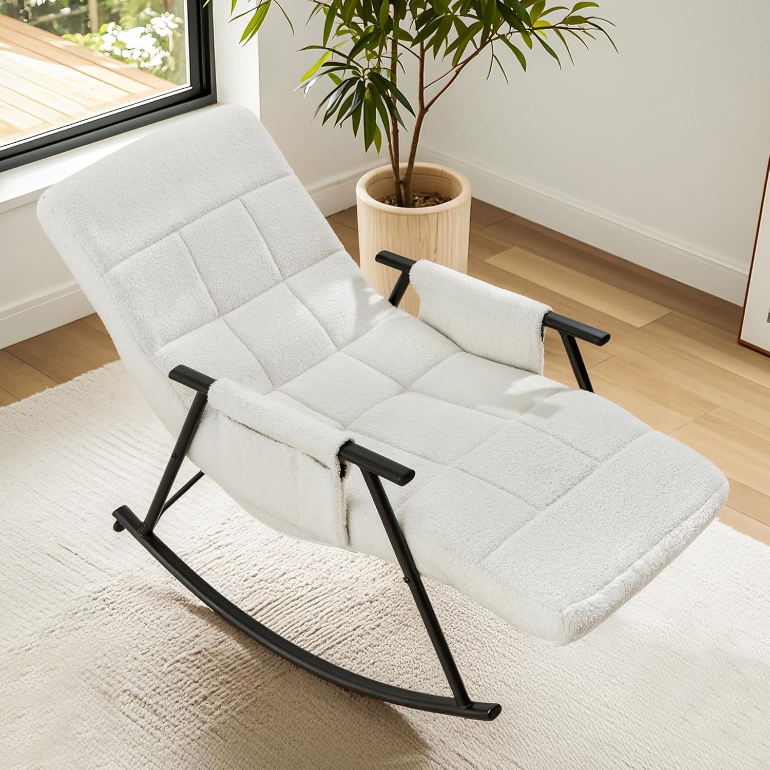 VECELO Cozy Reclining Nursery Rocking Chair