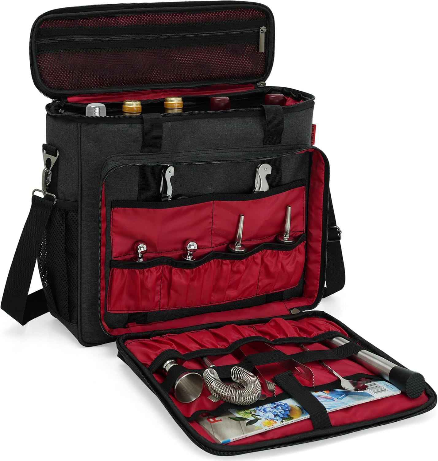 Bartender Bag for Cocktail Shaker Set - Portable Travel Case