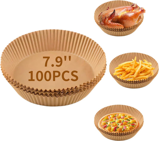 100 Air Fryer Liners - Easy Cleanup for 4-7 QT
