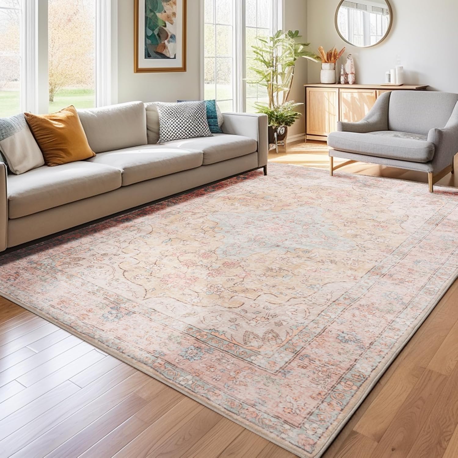 Ultra Soft Vintage Boho Area Rugs for Living Room and More