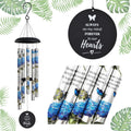 Blue Hydrangea Memorial Wind Chimes for Outside - Comforting Garden