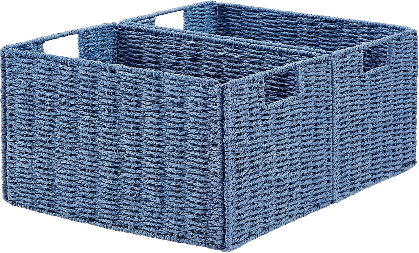 Vagusicc Wicker Storage Basket Set of 2 for Organizing Needs