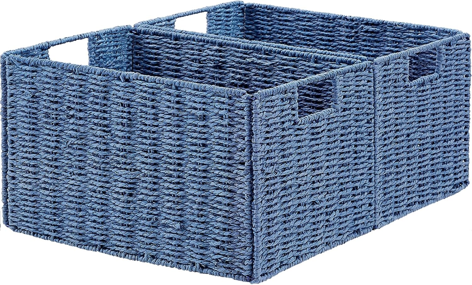 Vagusicc Wicker Storage Basket Set of 2 for Organizing Needs