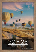 wallsthatspeak 22x28 Brown Barnwood Picture Frame - Rustic Finish
