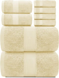 White Classic Luxury Bath Towel Set - 100% Turkish Cotton