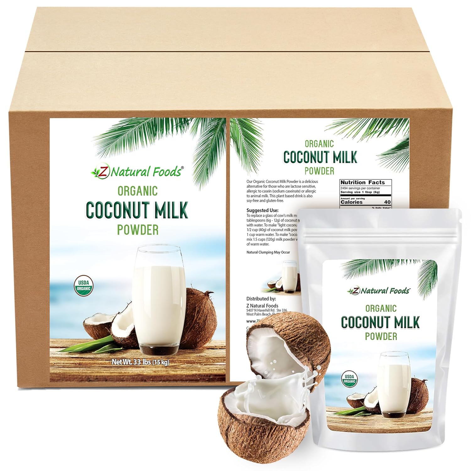 Organic Coconut Milk Powder - Vegan Dairy-Free Creamer Option