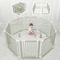 Comfy Cubs Baby Gate Playpen - Foldable Pine Play Yard 57 x 57 in