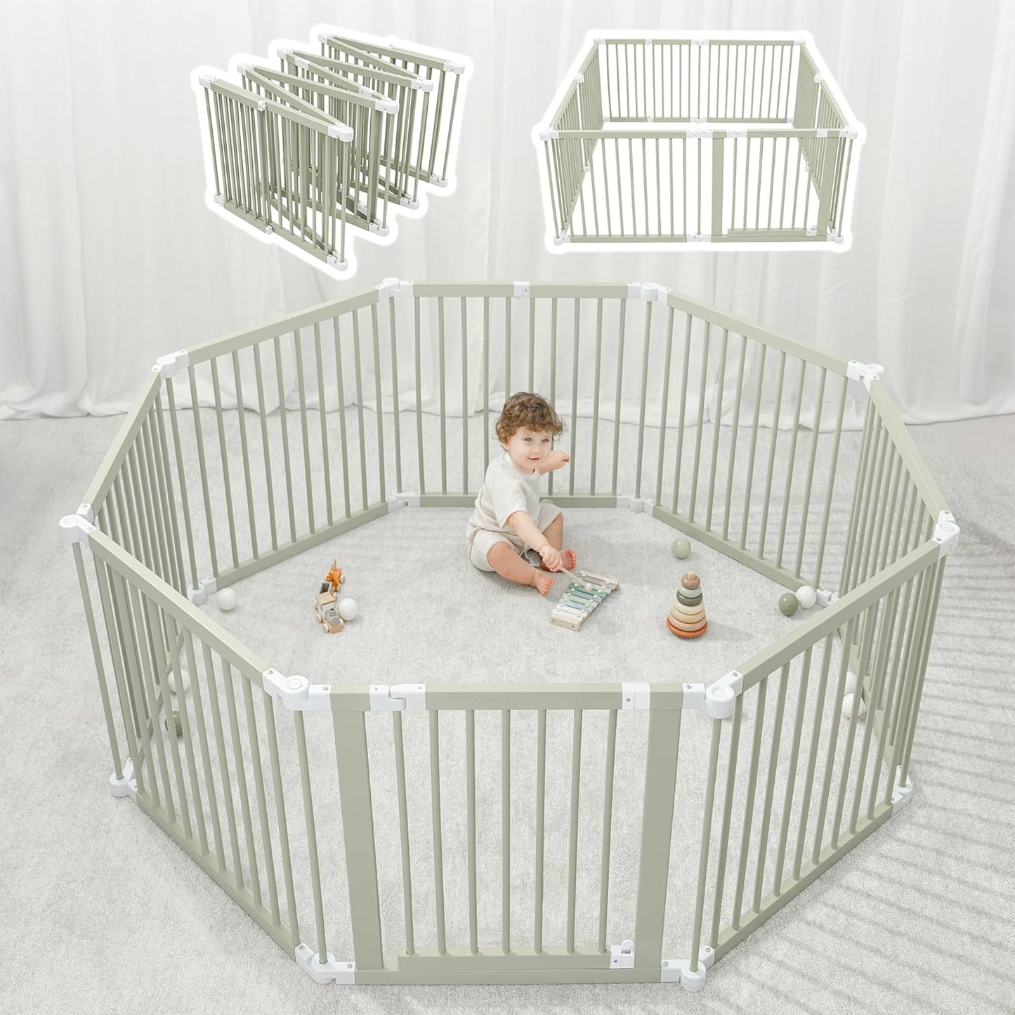 Comfy Cubs Baby Gate Playpen - Safe and Versatile for Kids