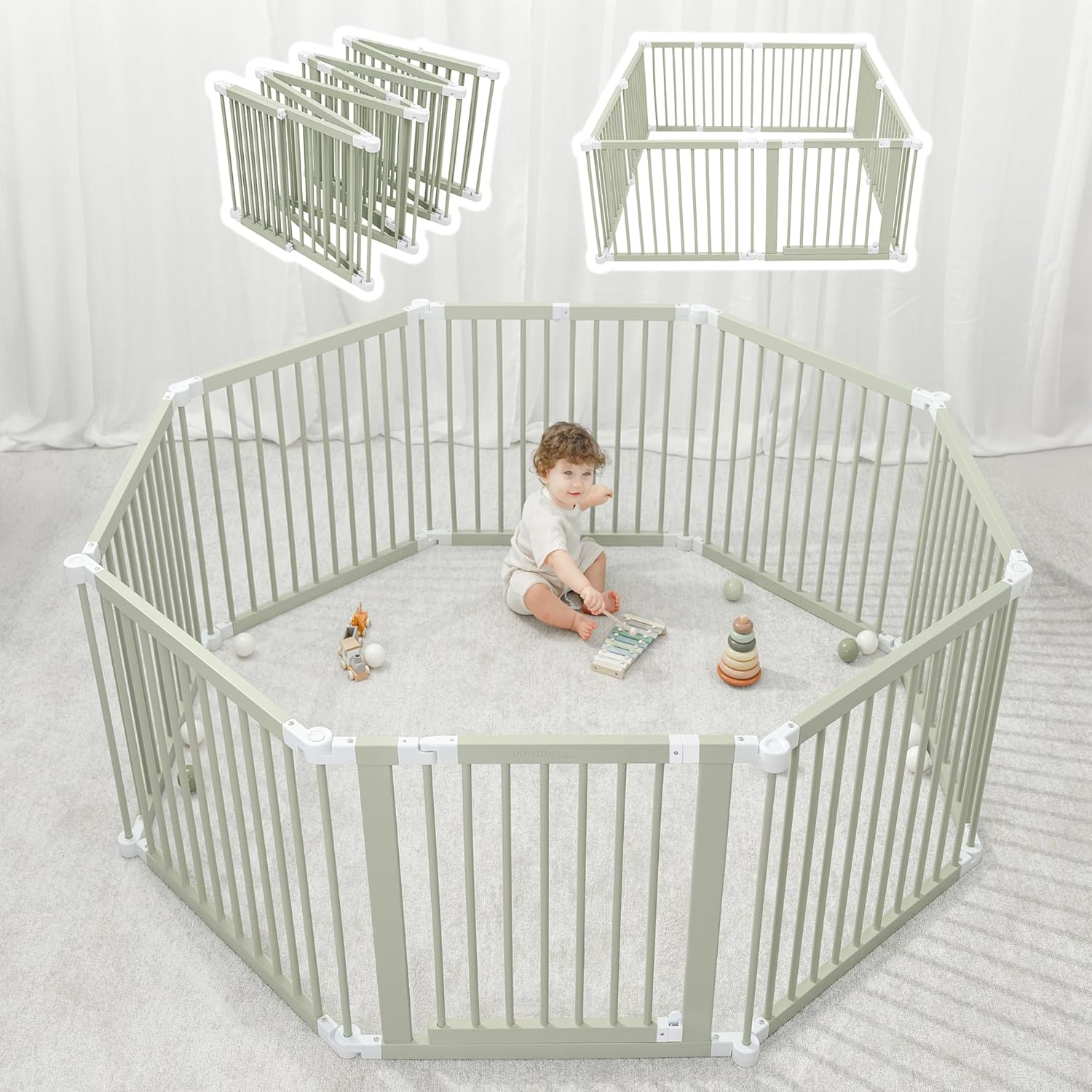 Comfy Cubs Baby Gate Playpen - Safe and Versatile for Kids