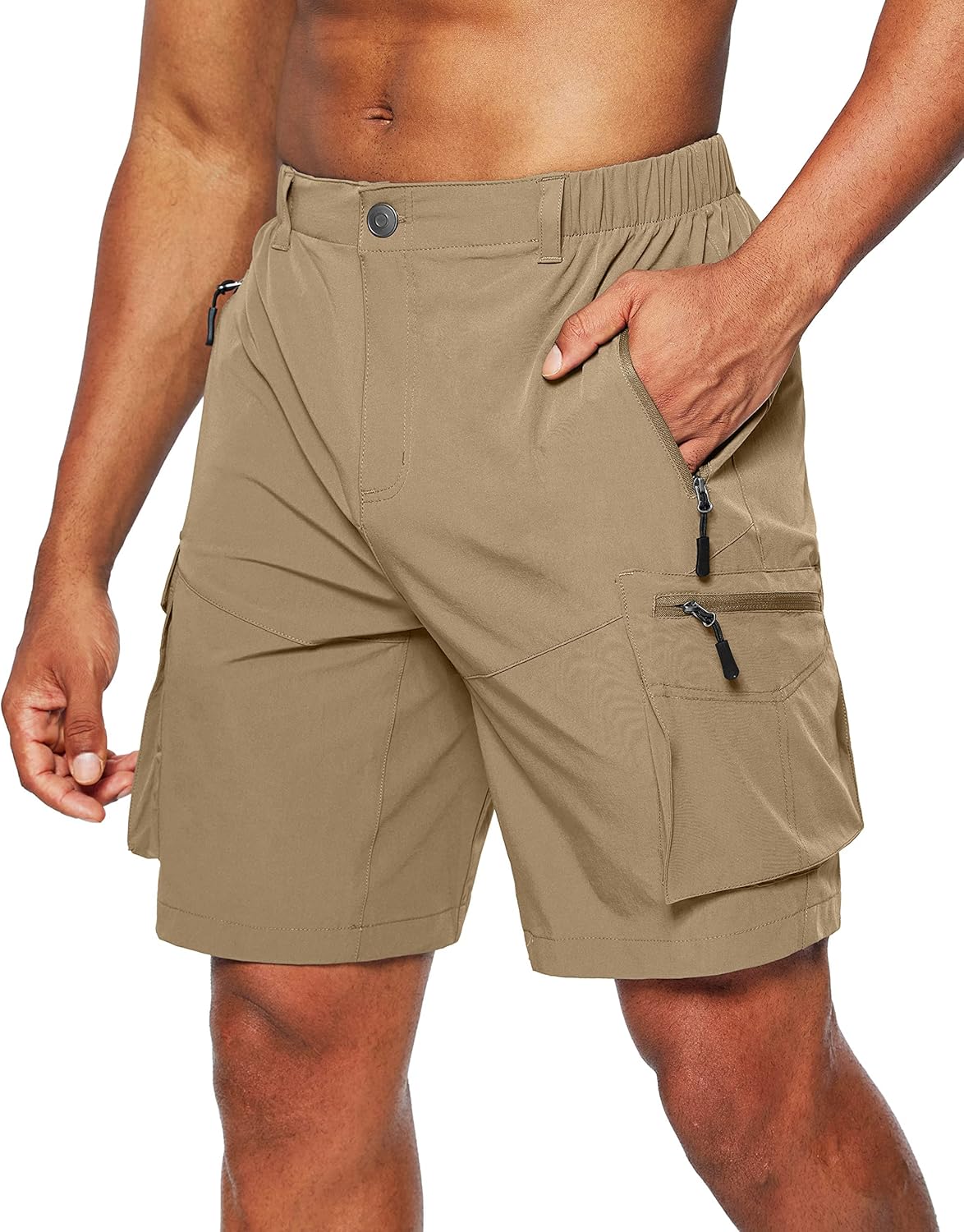 Pudolla Men's Hiking Cargo Shorts for Outdoor Travel and Fishing