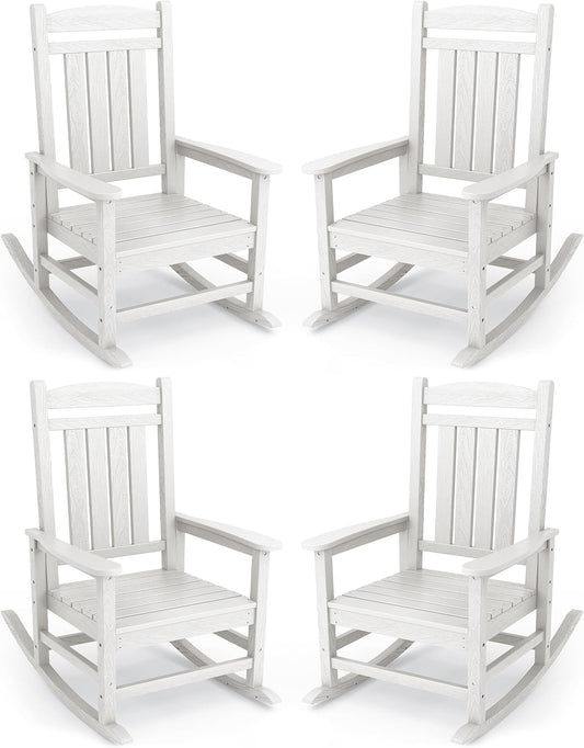 KINGYES Oversized Outdoor Rocking Chair Set for Ultimate Comfort