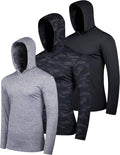 Men's Dry Fit Wicking Long Sleeve Fishing Active Hoodie (Style 8L8J)