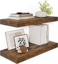 Vivelove 24in x 12in Deep Floating Shelves - Rustic Storage