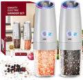 Gravity Electric Salt and Pepper Grinder Set - Rechargeable 2-Speed