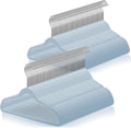 Casafield 100 Velvet Kid's Hangers - Light Blue 14in Size