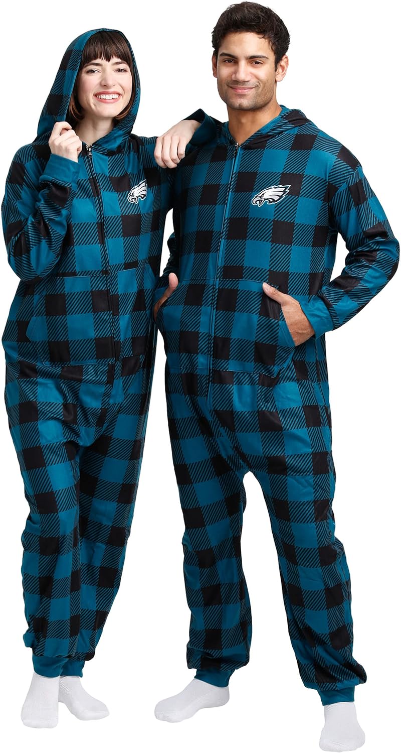 FOCO NFL Team Logo Pajamas One Piece Onsie for Ultimate Comfort