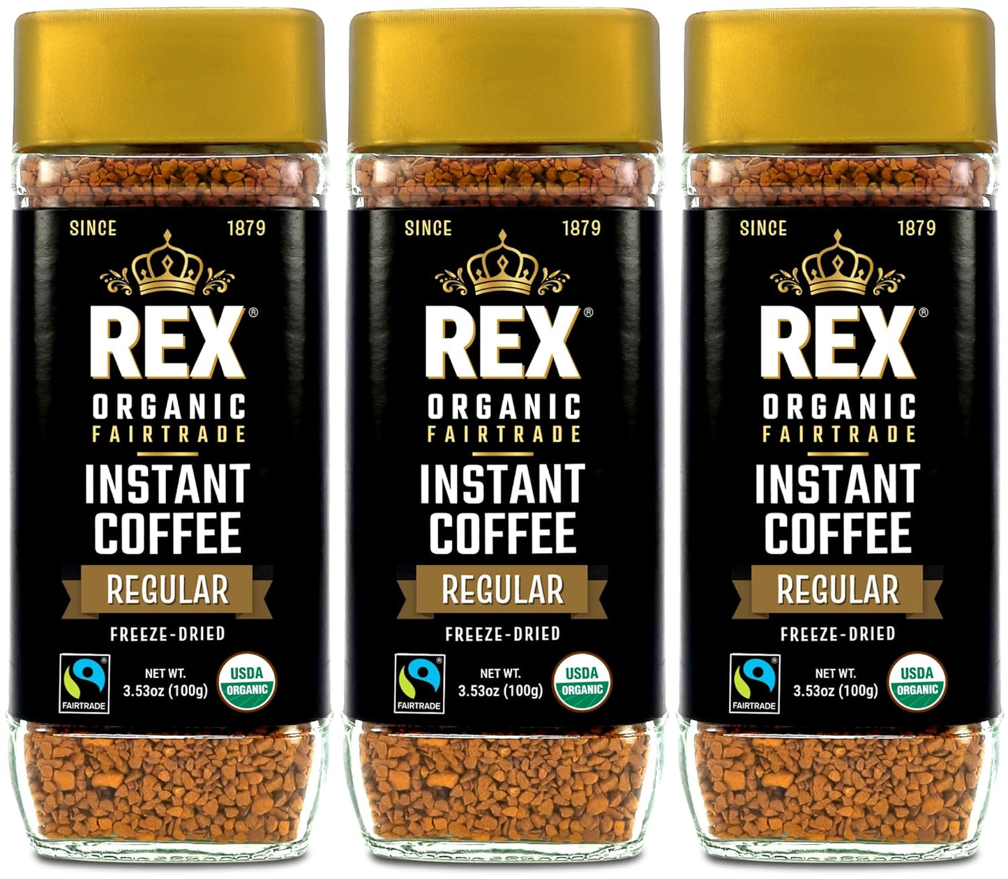 Rex Organic Fairtrade Freeze-Dried Instant Coffee for True Taste