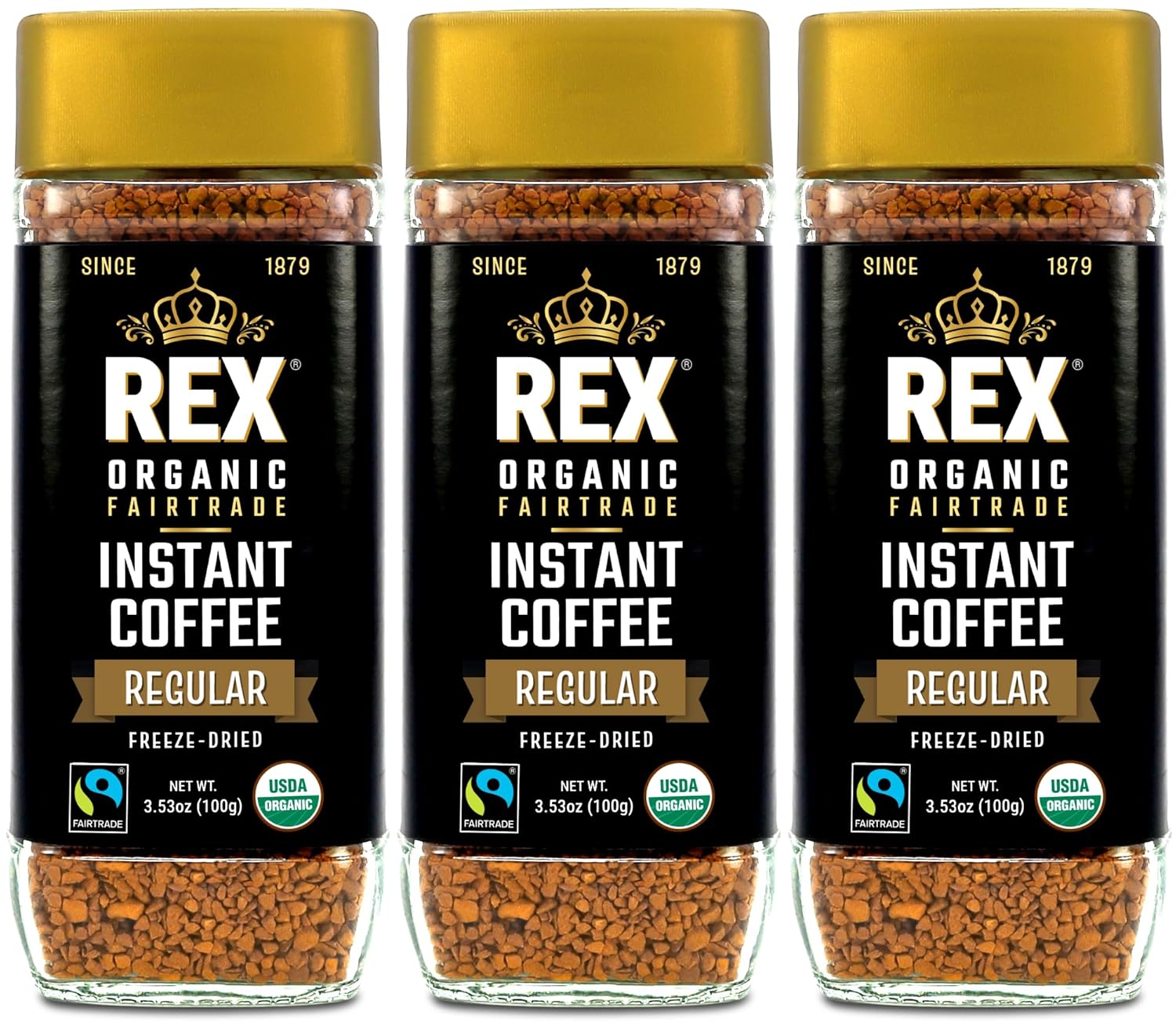 Rex Organic Fairtrade Freeze-Dried Instant Coffee for True Taste
