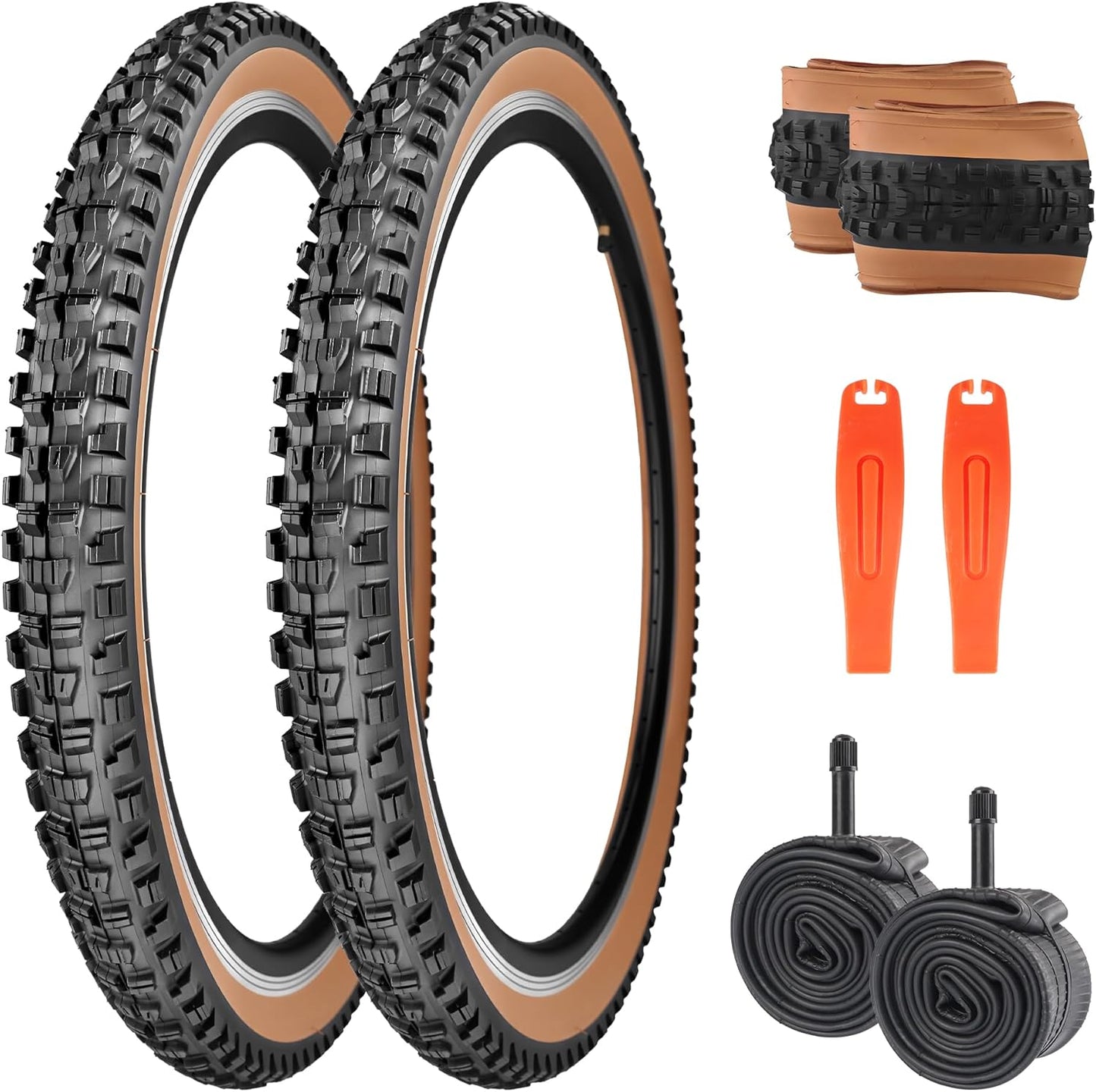 WEEROCK MTB Bike Tire Two Pack for 26/27.5/29 Inch Bikes
