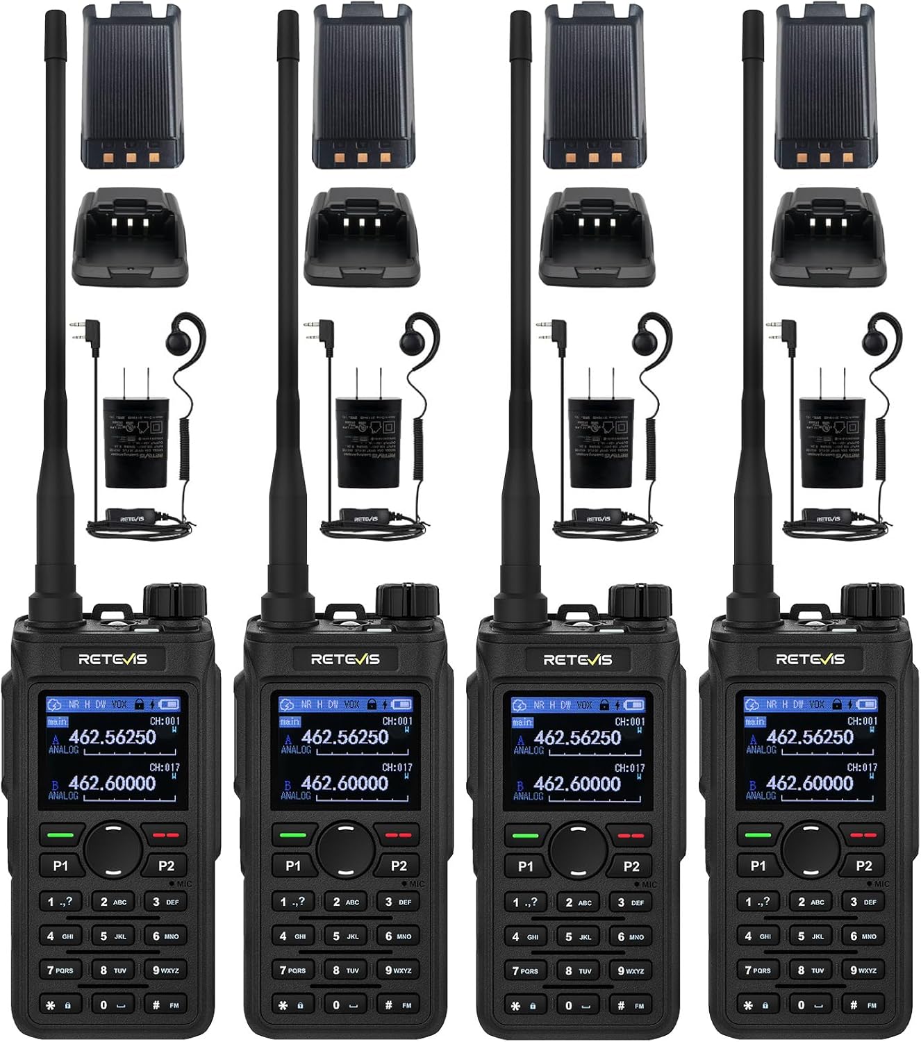 Retevis C2 Two Way Radio Long Range Walkie Talkies for Teams