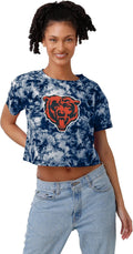 NFL Team Logo Ladies Tie-dye Big Logo Crop Top - Bold Fan Style
