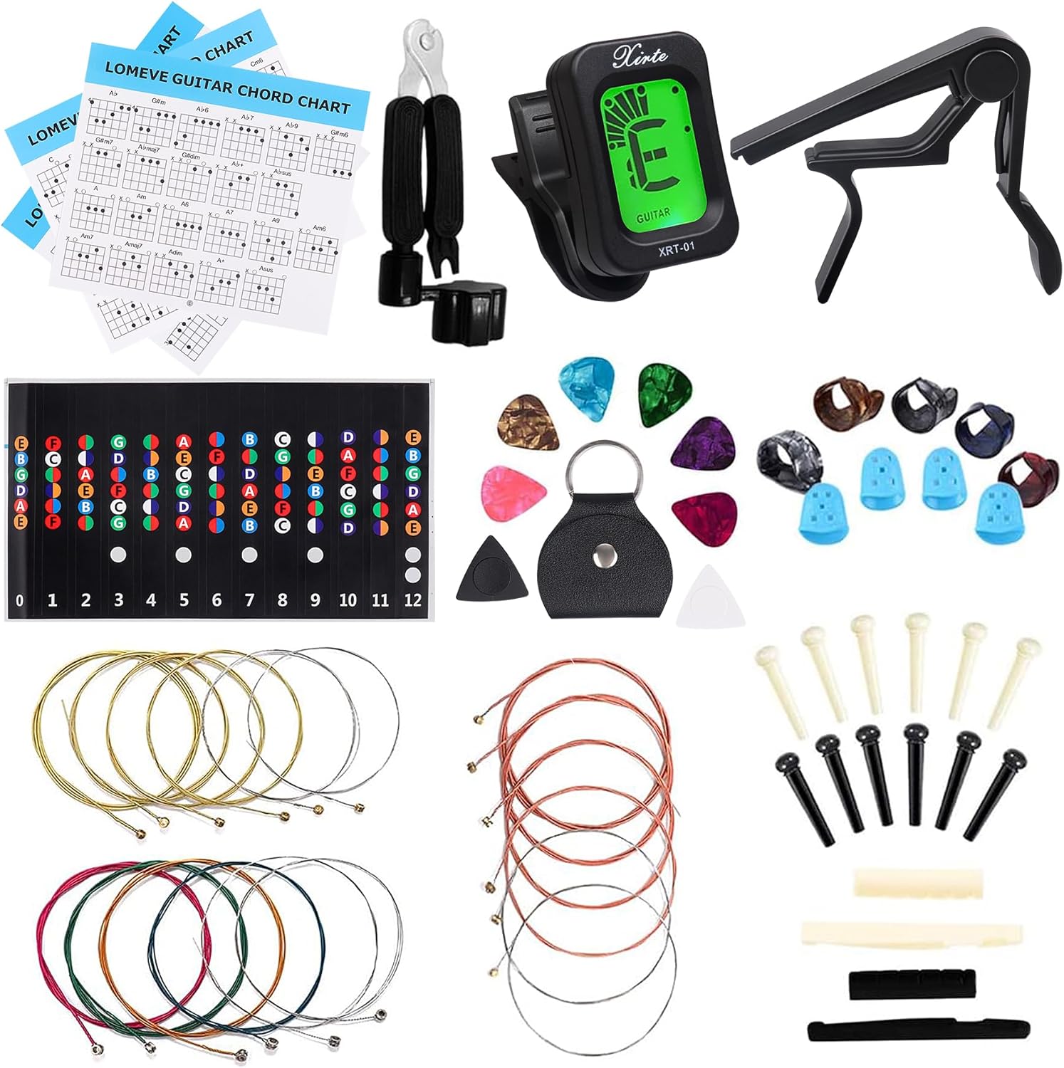 LOMEVE Guitar Accessories Kit - Perfect Setup in 1 Package!
