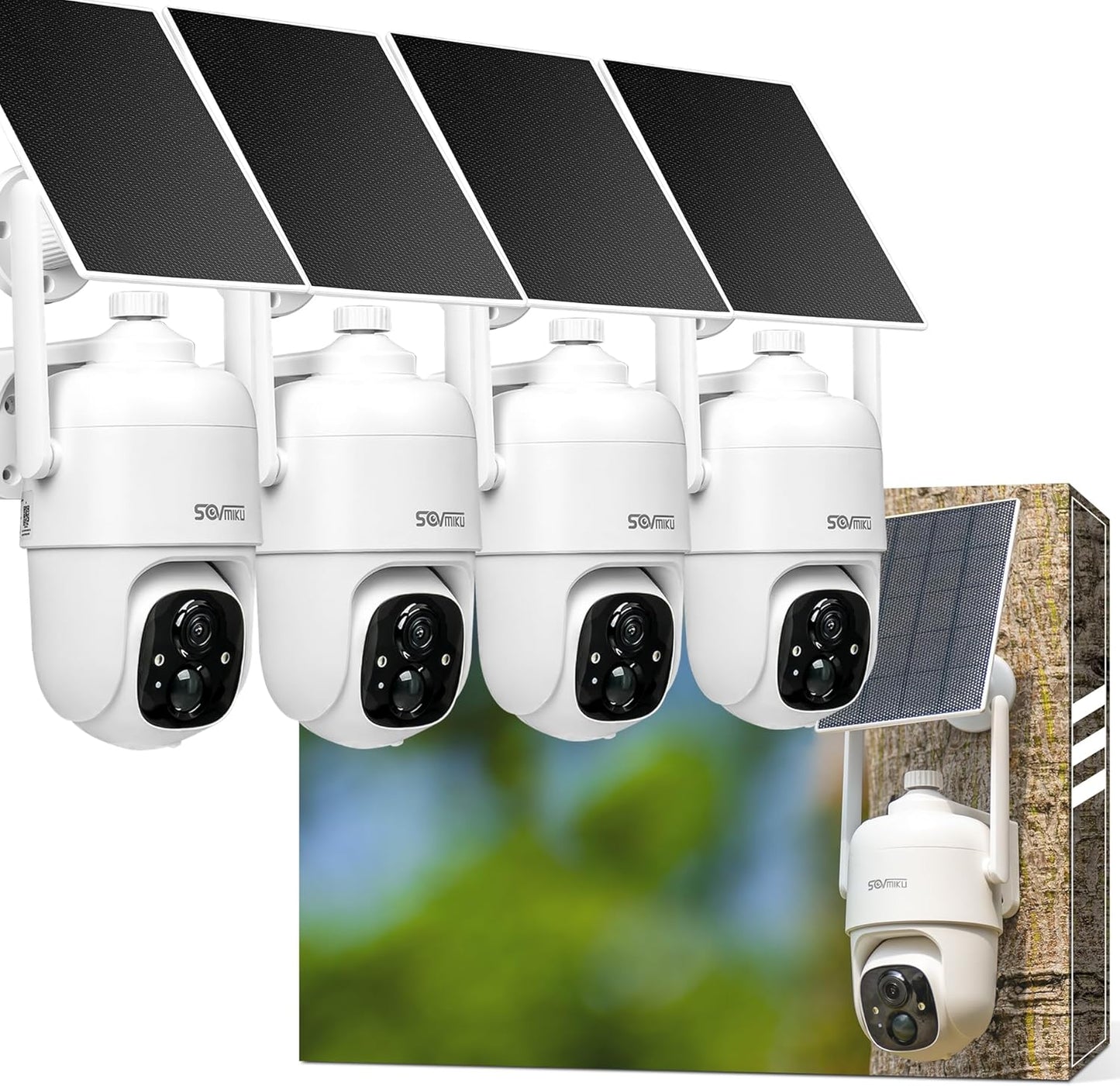 SOVMIKU 4CQ1 AI 2K Solar Security Camera: Wireless & Smart