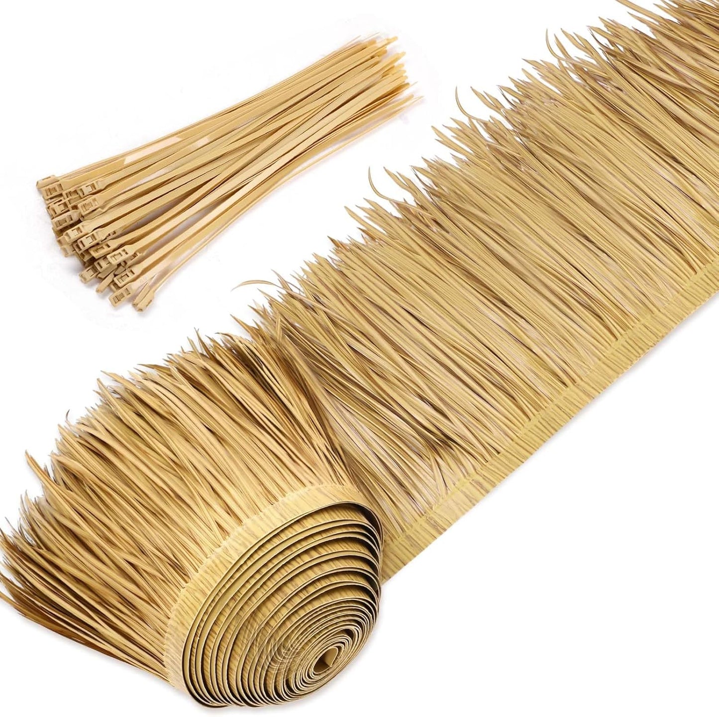 Yilloog Palm Thatch Roll for Tiki Bar and Garden Decor