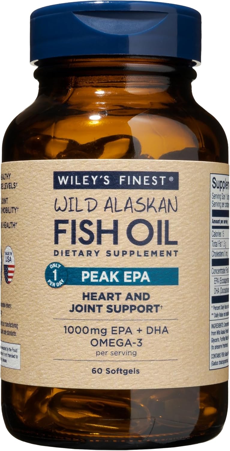 Wiley's Finest Wild Alaskan Fish Oil for Joint Health Support