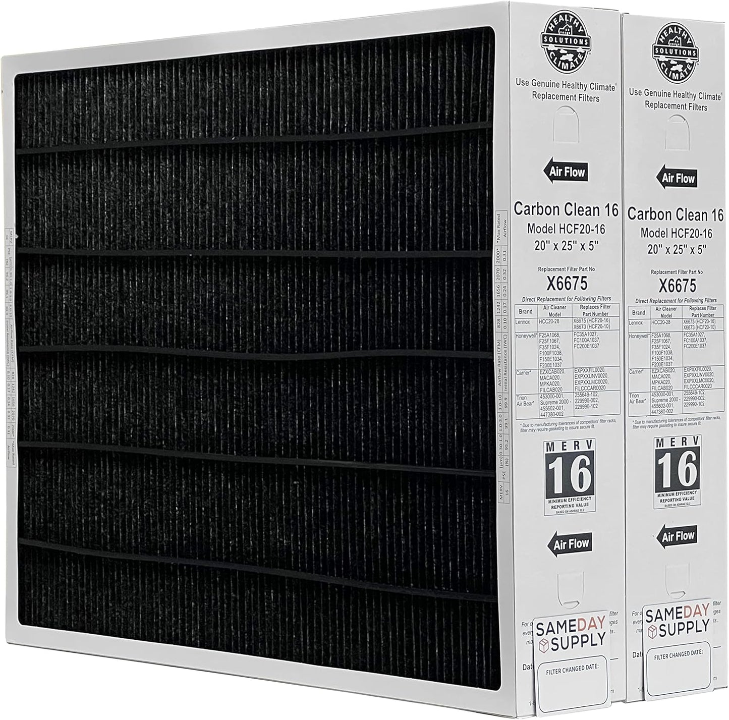 Lennox X6675 Healthy Climate MERV 16 Filter Bundle for Clean Air