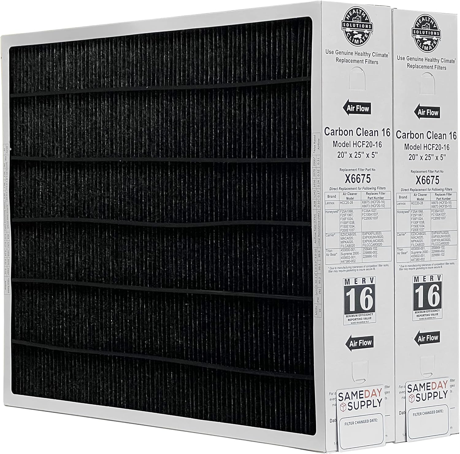 Lennox X6675 Healthy Climate MERV 16 Filter Bundle for Clean Air