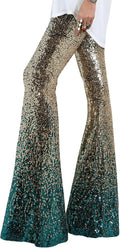 Sequin Pants for Women High Waisted Wide Leg Flare - Party Ready