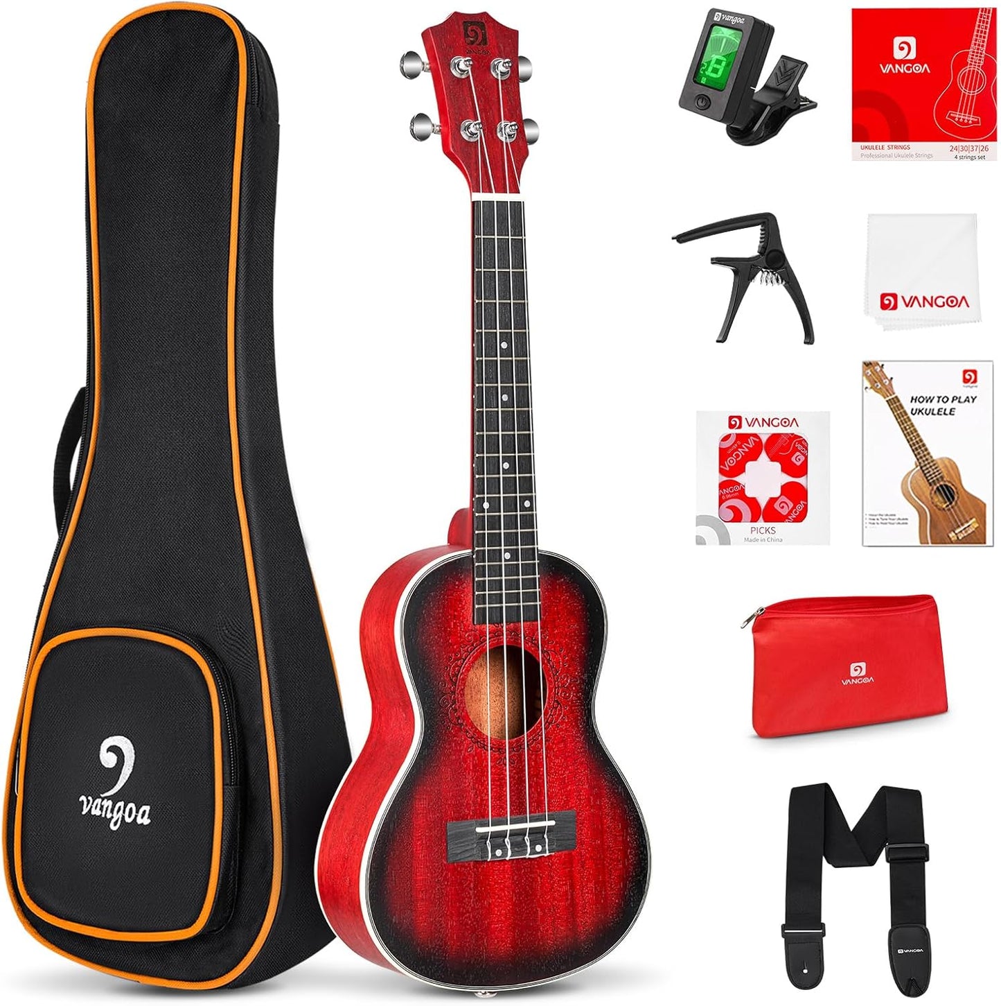 Vangoa Tenor Ukulele for Beginners - 26 Inch Mahogany Kit