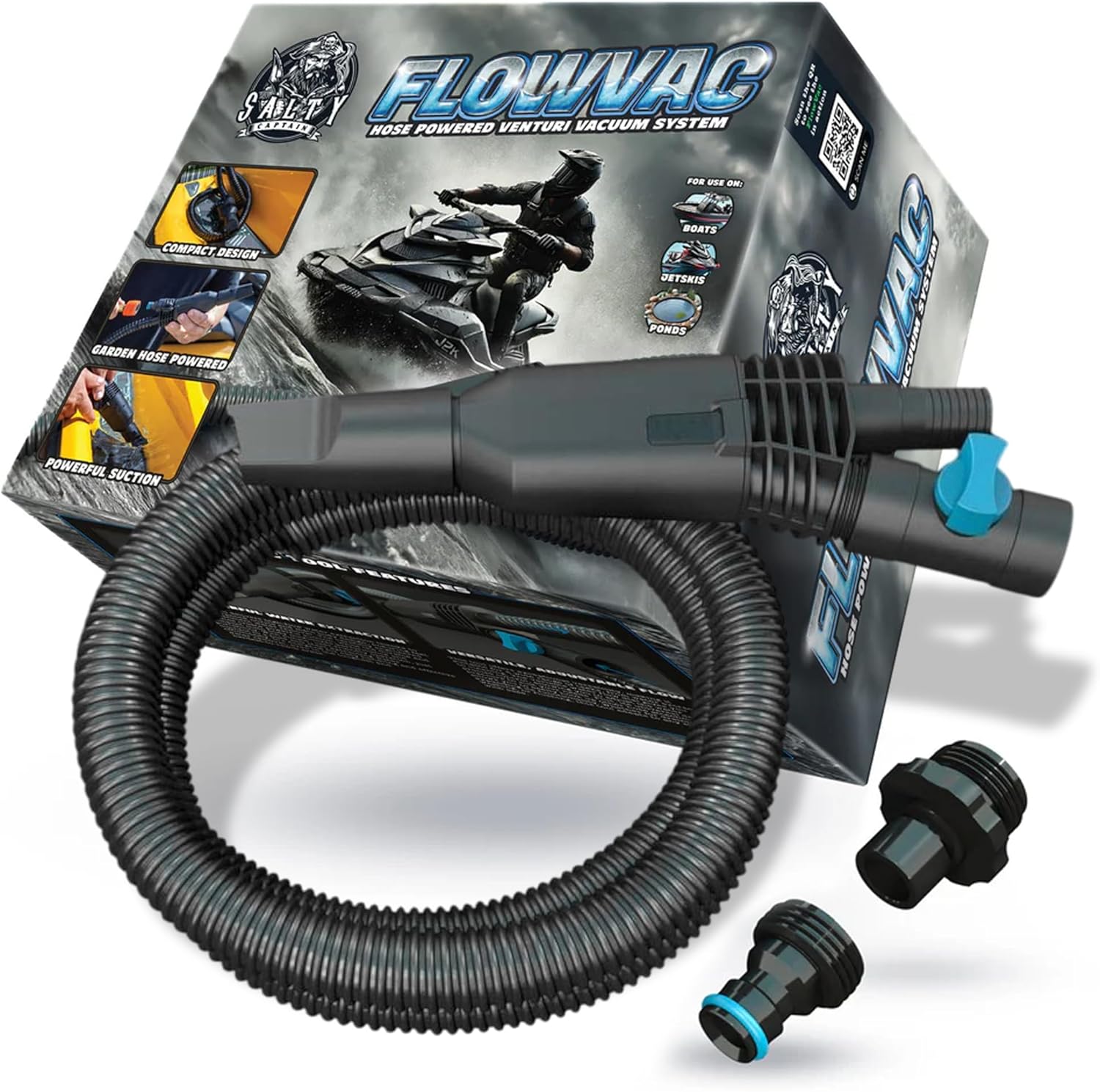 Salty Captain FlowVac Water Vacuum for Fast Water Removal