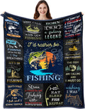 Fishing Gifts for Men Blanket 50in x 60in - Cozy Outdoor Throw