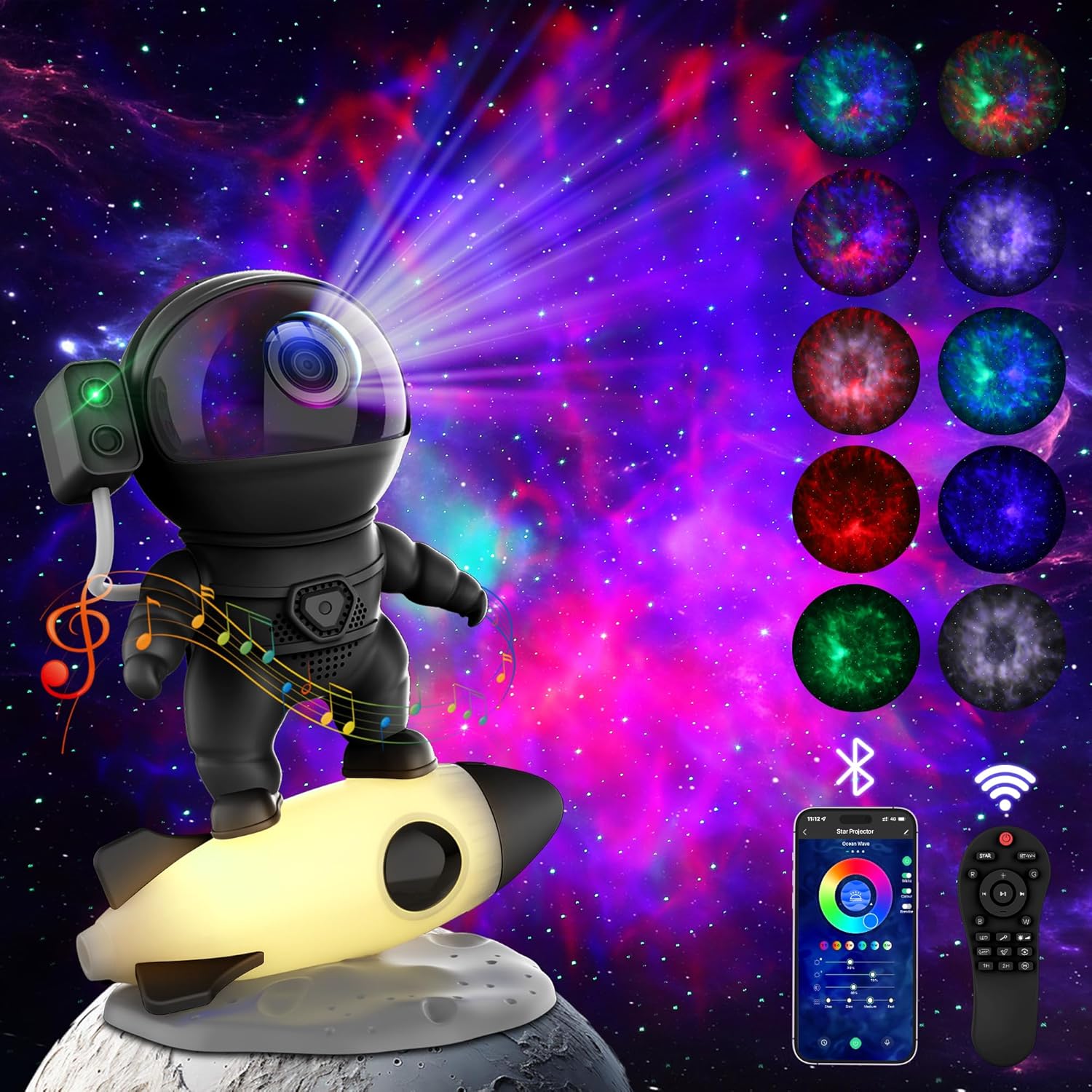 360 Galaxy Projections with Bluetooth Speaker - FlyEagle