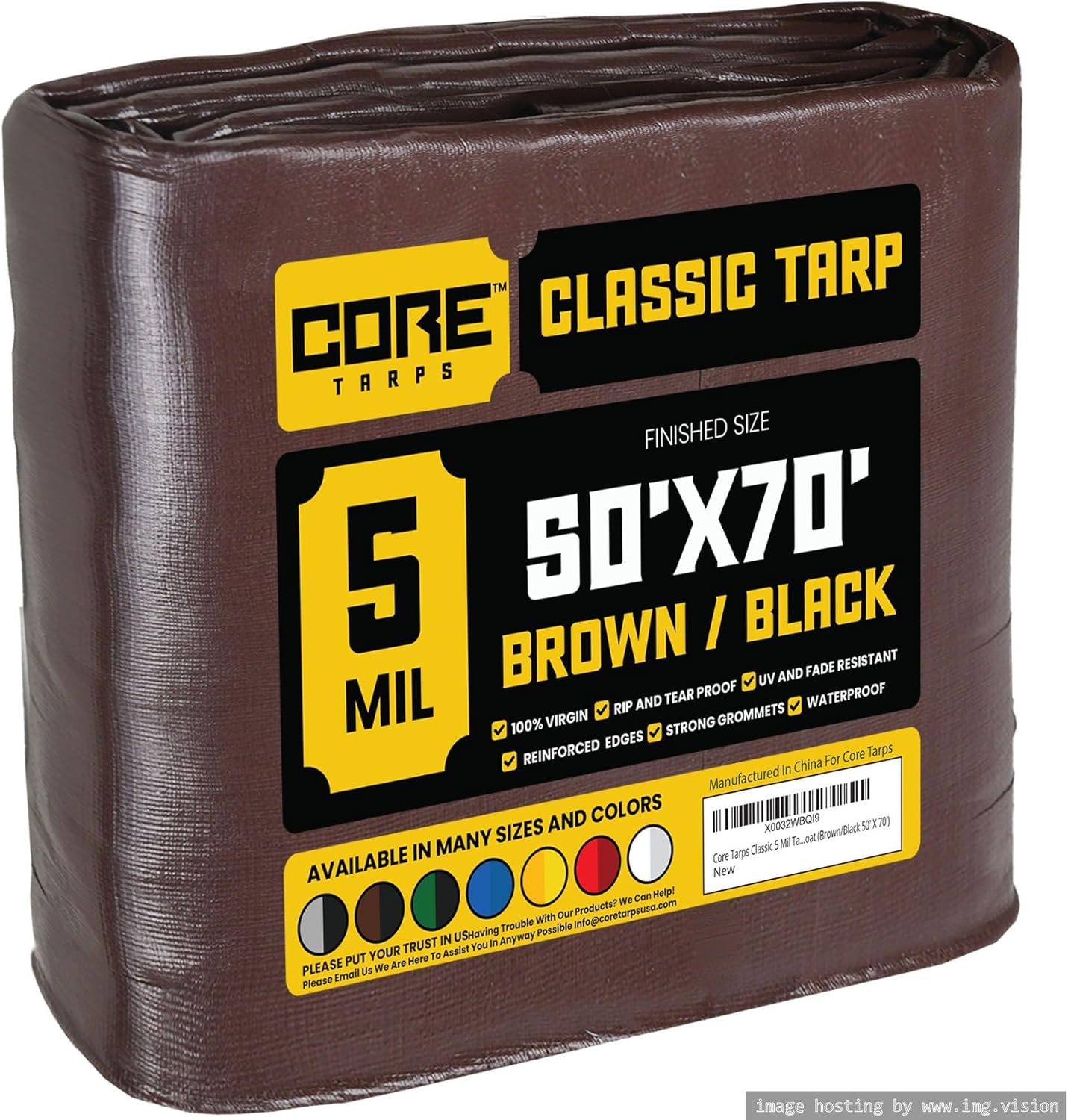 Core Tarps Classic 5 Mil Tarp Cover for All Weather Needs