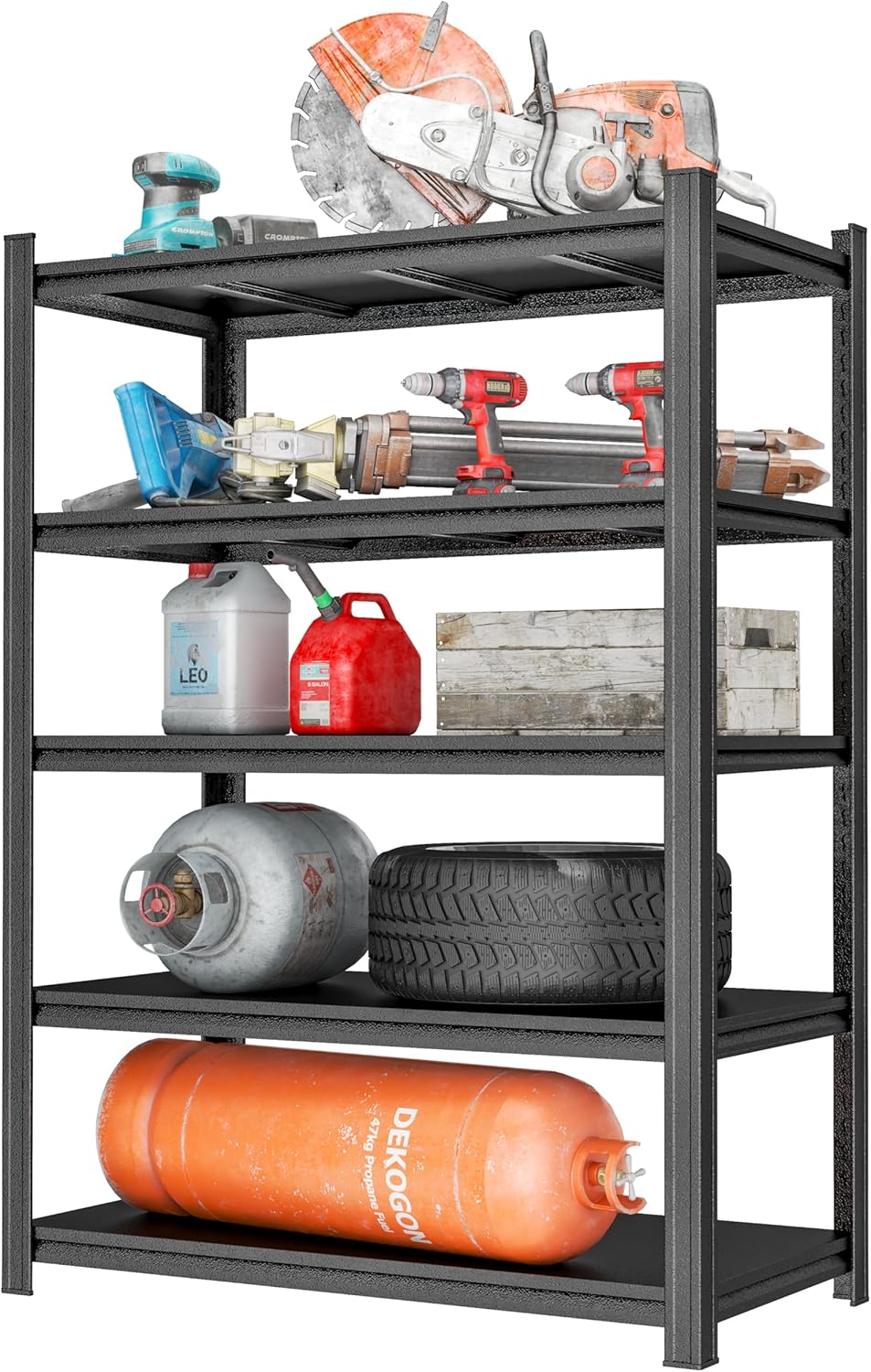 Heavy Duty Garage Shelving Unit with Adjustable Steel Shelves