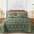 VAPUTAR Reversible Quilt Bedding Set Queen - Lightweight All-Season