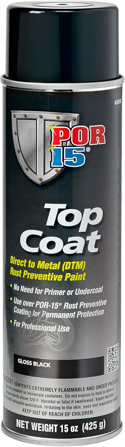 POR-15 Top Coat Spray Paint for Long-lasting Metal Protection