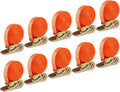 LIFERUN 1 in x 20 ft Ratchet Straps 10 Pack - Endless No Hook Tie